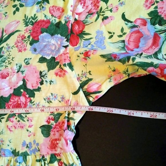 FLASH SALE! NEW! Vintage Floral Romper, Vanity Fair, Yellow, S/M - Picture 4 of 9